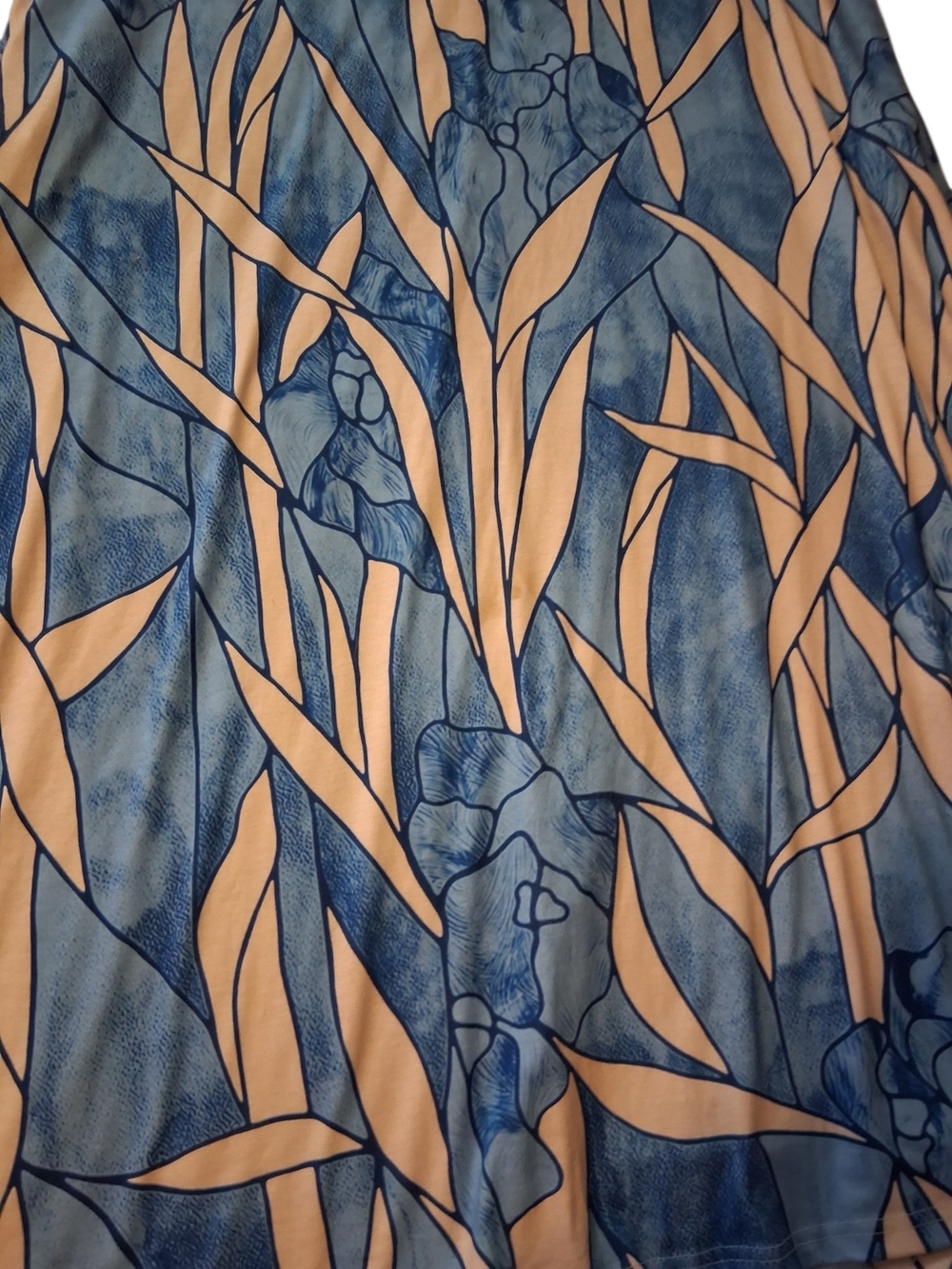 Blue Floral A-Line Maxi Dress - Picture 3 of 3